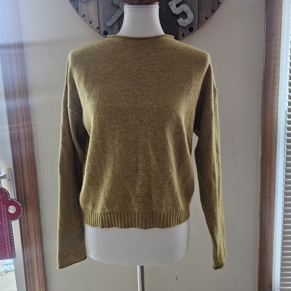 27 Miles Malibu Small 100% Cashmere Bateau Neck Pullover Sweater